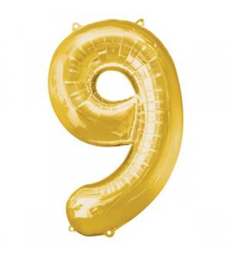 BALÃO DOURADO NUMERO 9